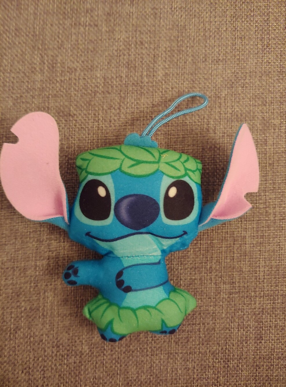 McDonald's Blue and Pink Stitch Plush Keychain